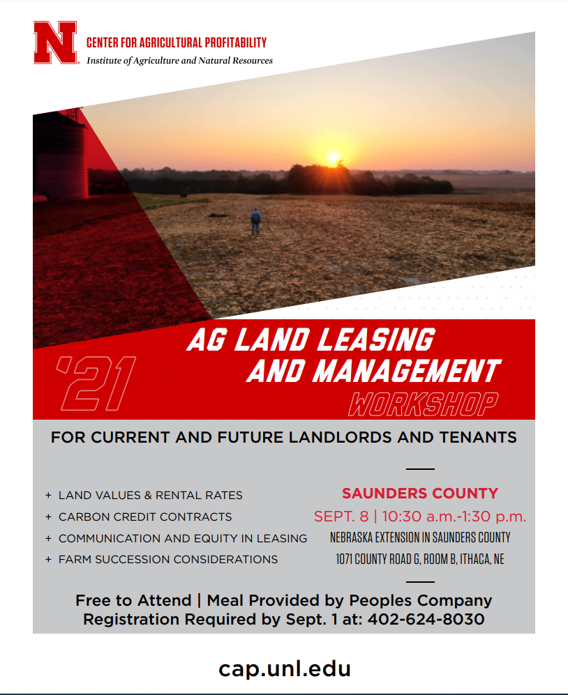 Ag Land Management, Leasing & Carbon Credits Workshop in Saunders County