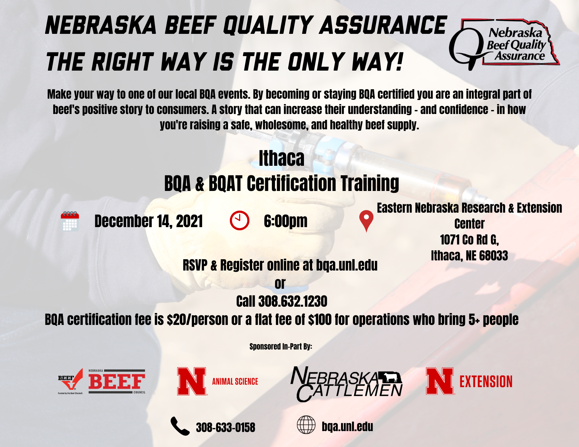 Upcoming BQA Training - Ithaca